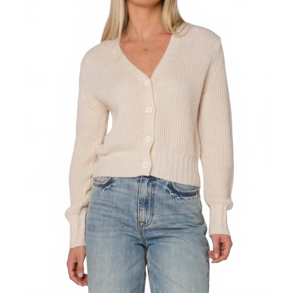 NEW VELVET HEART women's sunshine cardigan in cloud